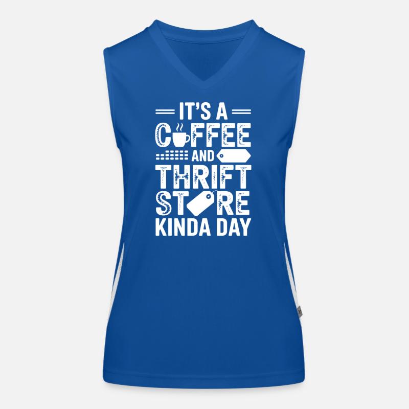 Coffee Thrift Store Day Women's Functional Contrast Tank Top