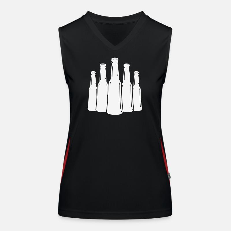Silhouette des bouteilles de bière Débardeur respirant contrasté Femme