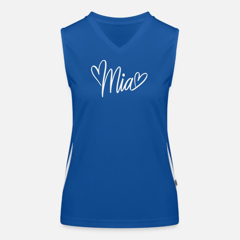 Mia Namendesign mit Herzen Funktionelles Kontrast-Tank Top für Frauen