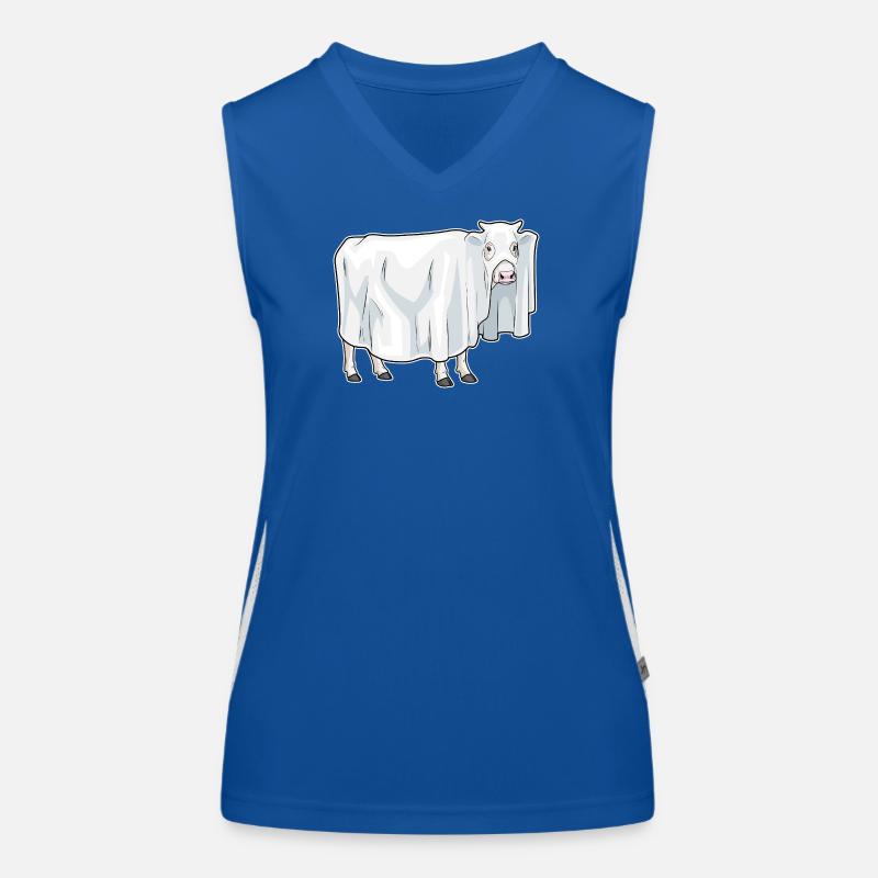 Kuh Halloween Geist Funktionelles Kontrast-Tank Top für Frauen
