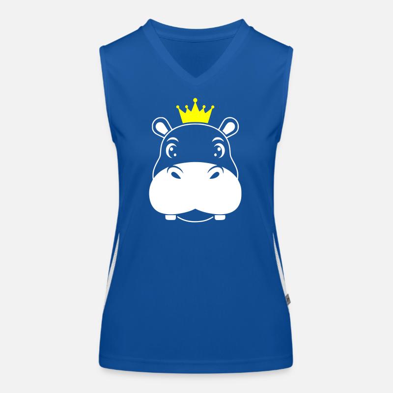 Roi Hippopotame Prince Héritier Vector Débardeur respirant contrasté Femme
