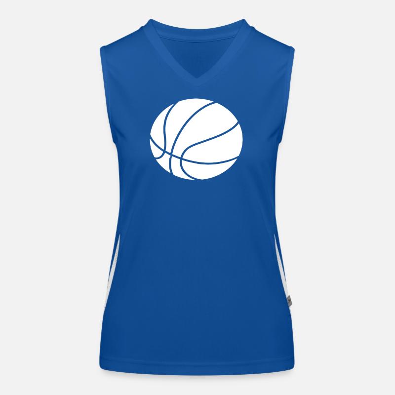 Plan minimal de basketball : conception sportive Débardeur respirant contrasté Femme