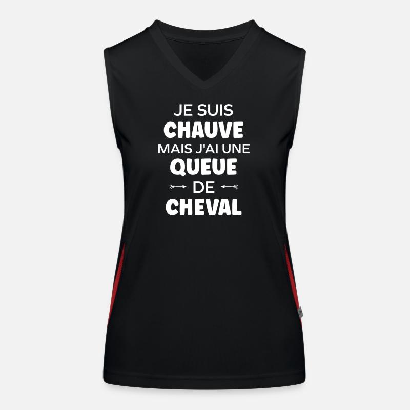 Bald but Ponytail Women's Functional Contrast Tank Top