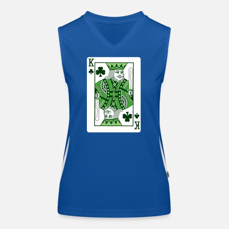 Roi des Irish de Shamrock St Patrick Débardeur respirant contrasté Femme