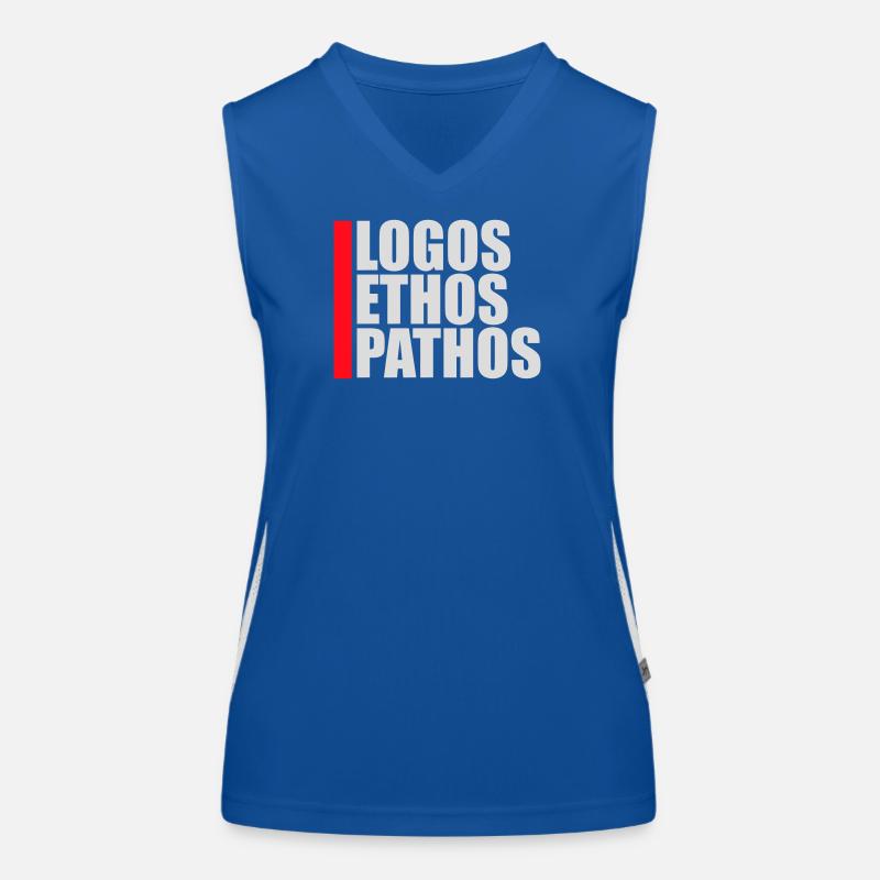Logos Ethos Pathos Rhetorik Philosophie Student Funktionelles Kontrast-Tank Top für Frauen
