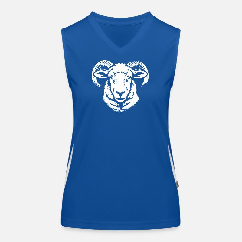 Ram Head Ram Ram Ram Ram Ram Grunge Vector Women's Functional Contrast Tank Top