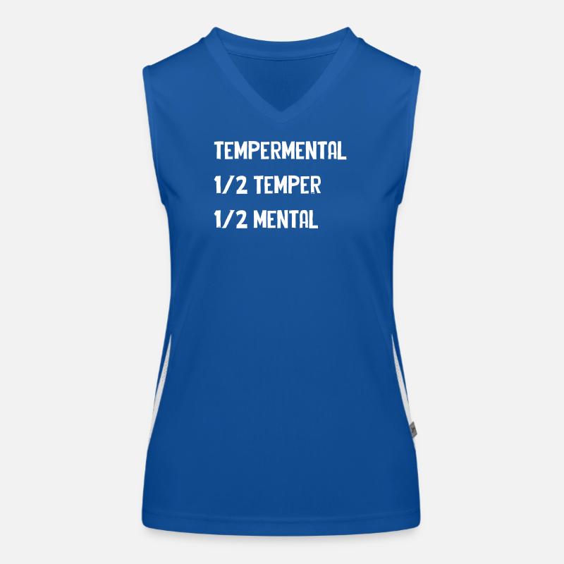 Tempermental Split Typography Women's Functional Contrast Tank Top