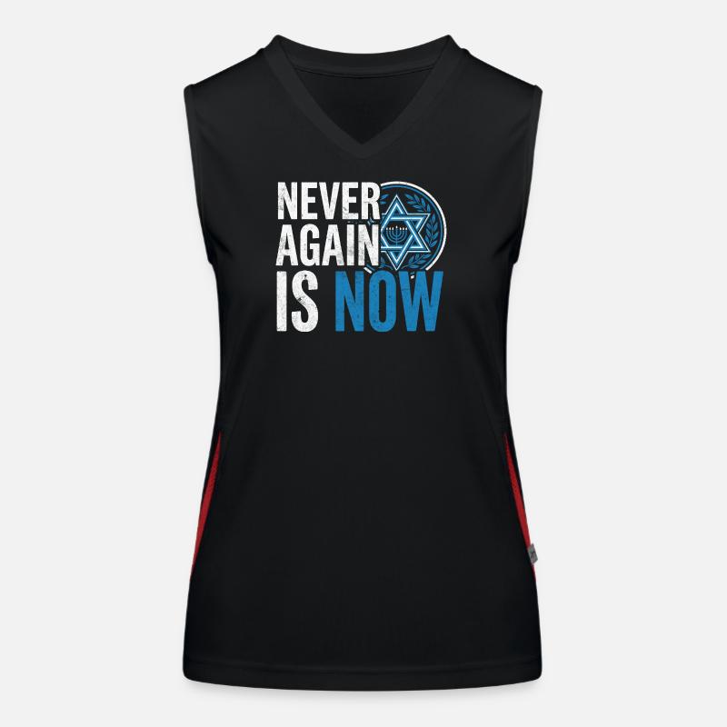 Holocaust Remembrance with Star of David Women's Functional Contrast Tank Top