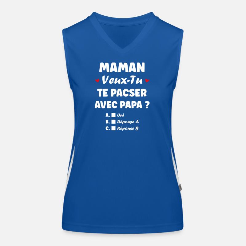 Mama, willst du eine eingetragene Lebenspartnerschaft mit Papa eingehen? Funktionelles Kontrast-Tank Top für Frauen