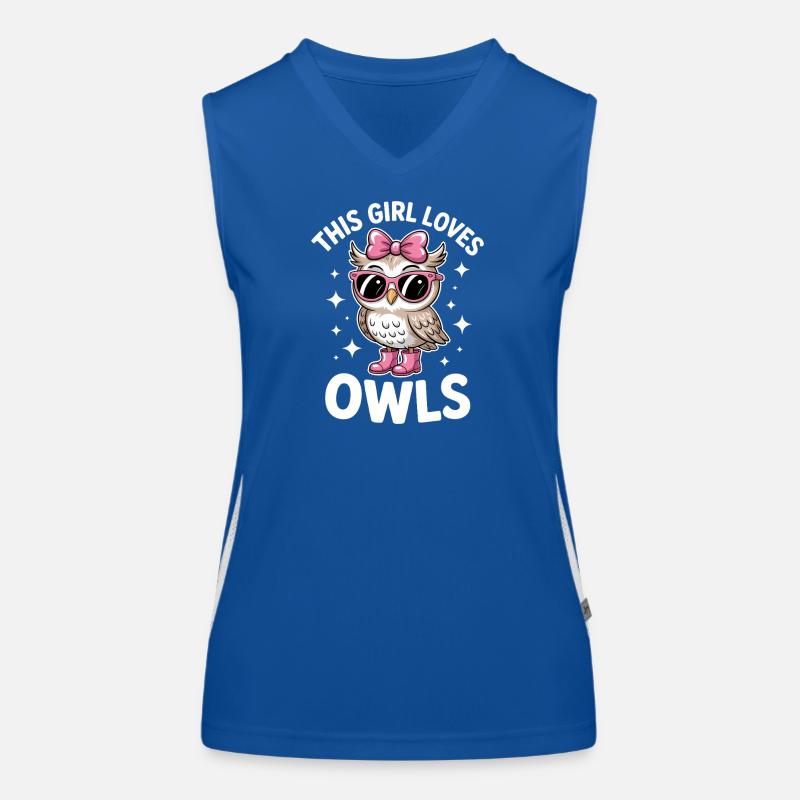 Eule Sprüche Eulen Lustiges Eulen Geschenk Funktionelles Kontrast-Tank Top für Frauen