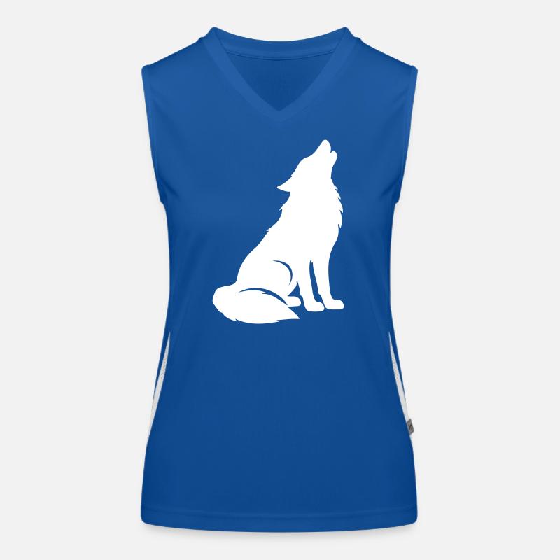 Wolf Silhouette Women's Functional Contrast Tank Top