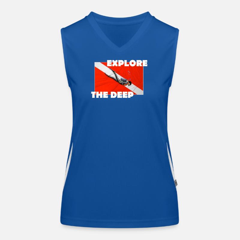EXPLORE THE DEEP Funktionelles Kontrast-Tank Top für Frauen