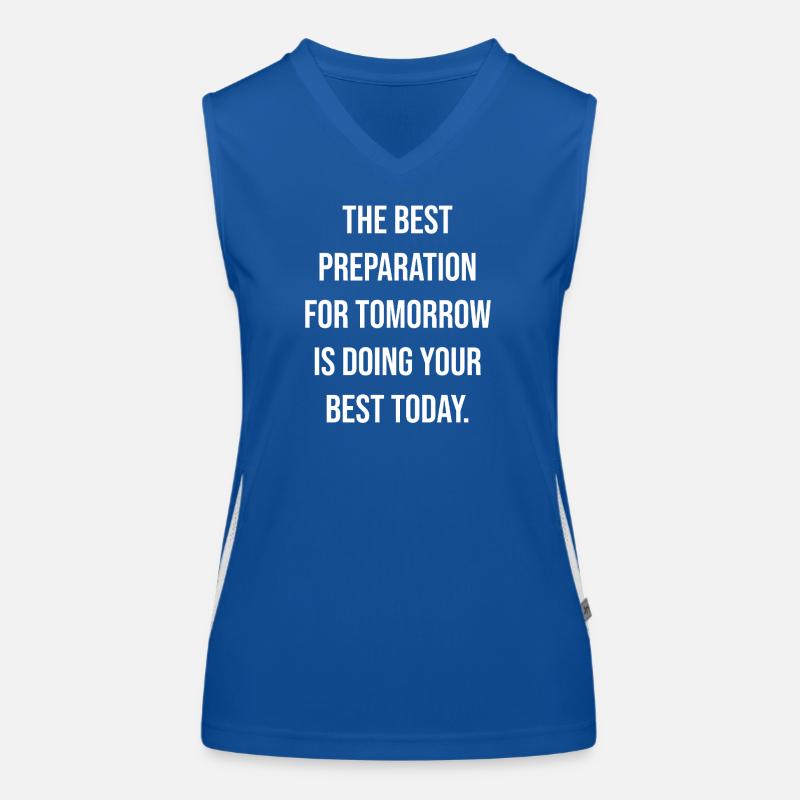 Bestes Typografie-Zitat von heute Funktionelles Kontrast-Tank Top für Frauen