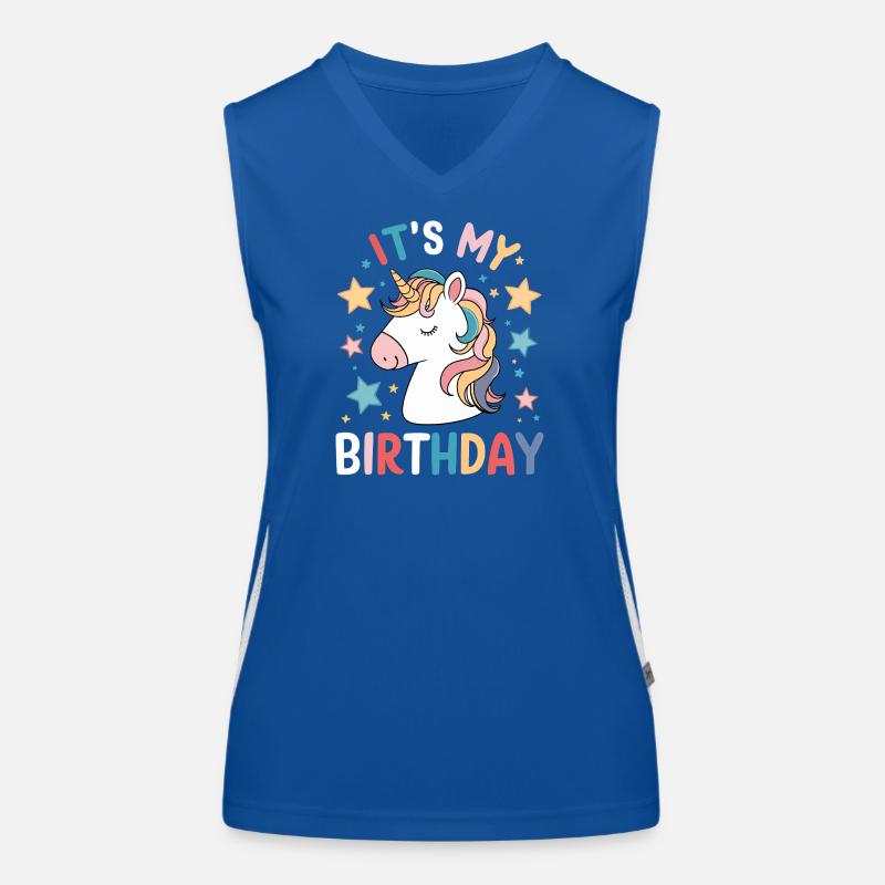 Es ist meine Geburtstags-süße Einhornparty Funktionelles Kontrast-Tank Top für Frauen