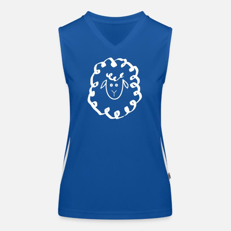 Sheep White Women's Functional Contrast Tank Top