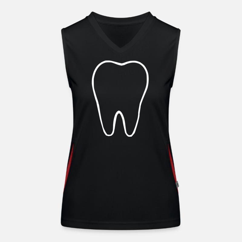 Dent, dents, dentiste Débardeur respirant contrasté Femme