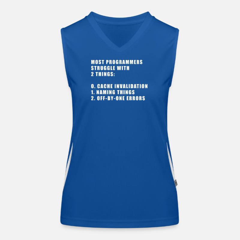 2 schwierige Dinge im Programmieren der Informatik Funktionelles Kontrast-Tank Top für Frauen