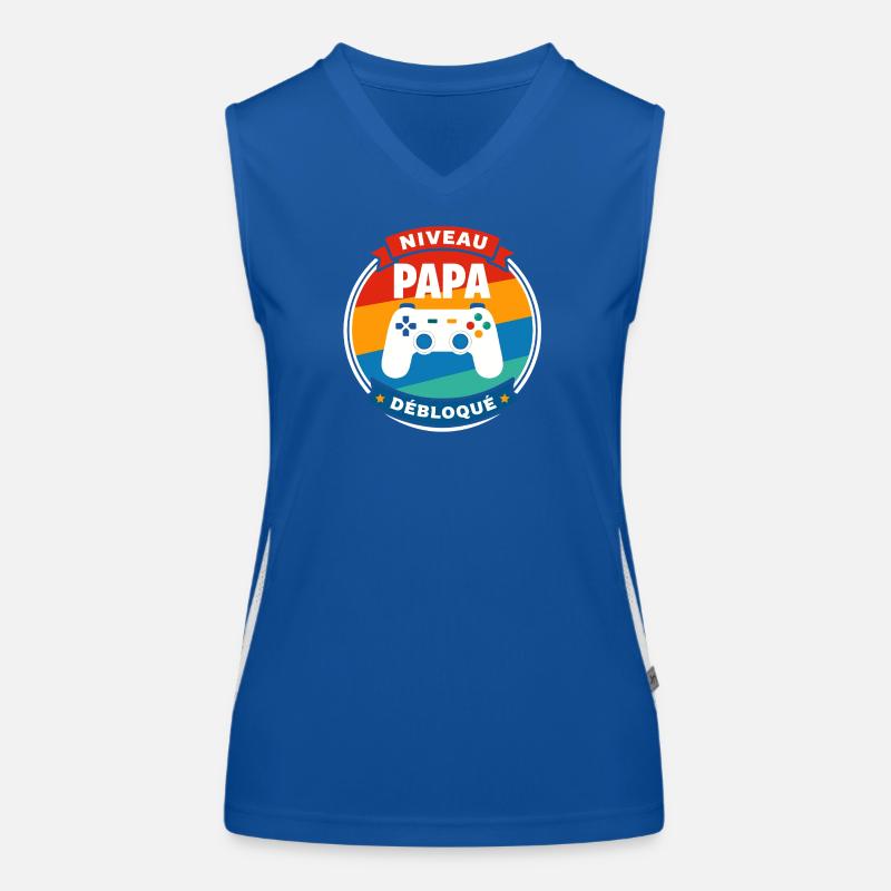 Papa-Level Entsperrtes Abzeichen Funktionelles Kontrast-Tank Top für Frauen