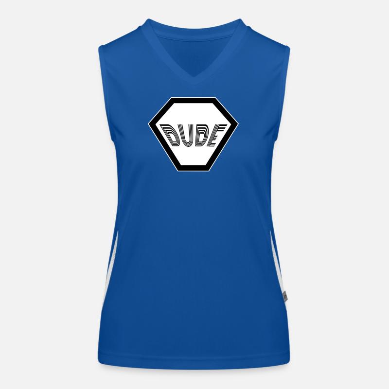 Dude Retro Mann Junggeselle Männer Typ Kerl Funktionelles Kontrast-Tank Top für Frauen