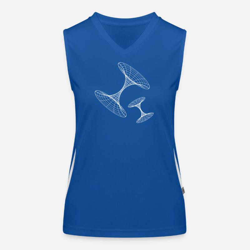 Wireframe Vortex Geometry Women's Functional Contrast Tank Top
