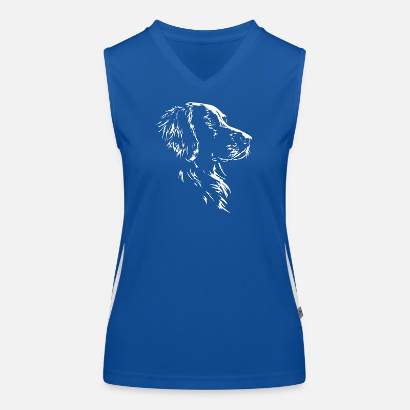 Deutsch Langhaar Silhouette Jagdhunde Wilsigns Funktionelles Kontrast-Tank Top für Frauen