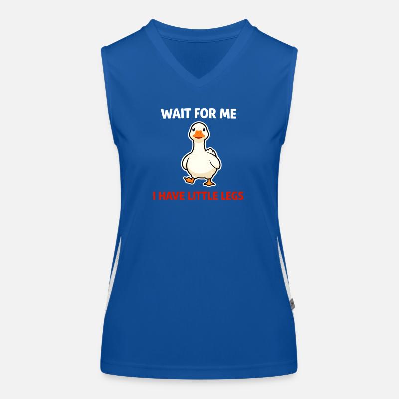 Duck With Tiny Legs: Wait for Me Women's Functional Contrast Tank Top