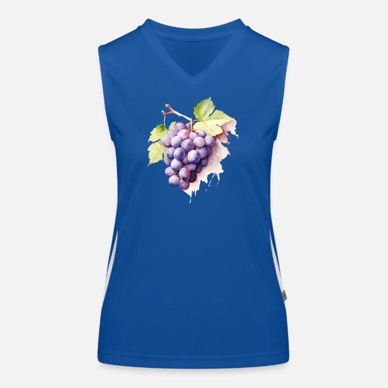 Grappe d’aquarelle de raisins Débardeur respirant contrasté Femme