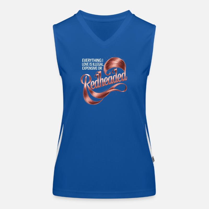 Everything I Love Is Illegal Expensive Rothaarig Funktionelles Kontrast-Tank Top für Frauen