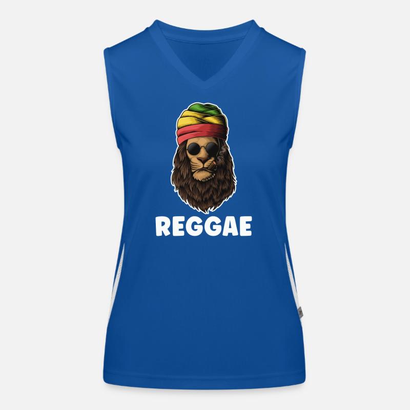 Rastafari Reggae Lion Funktionelles Kontrast-Tank Top für Frauen