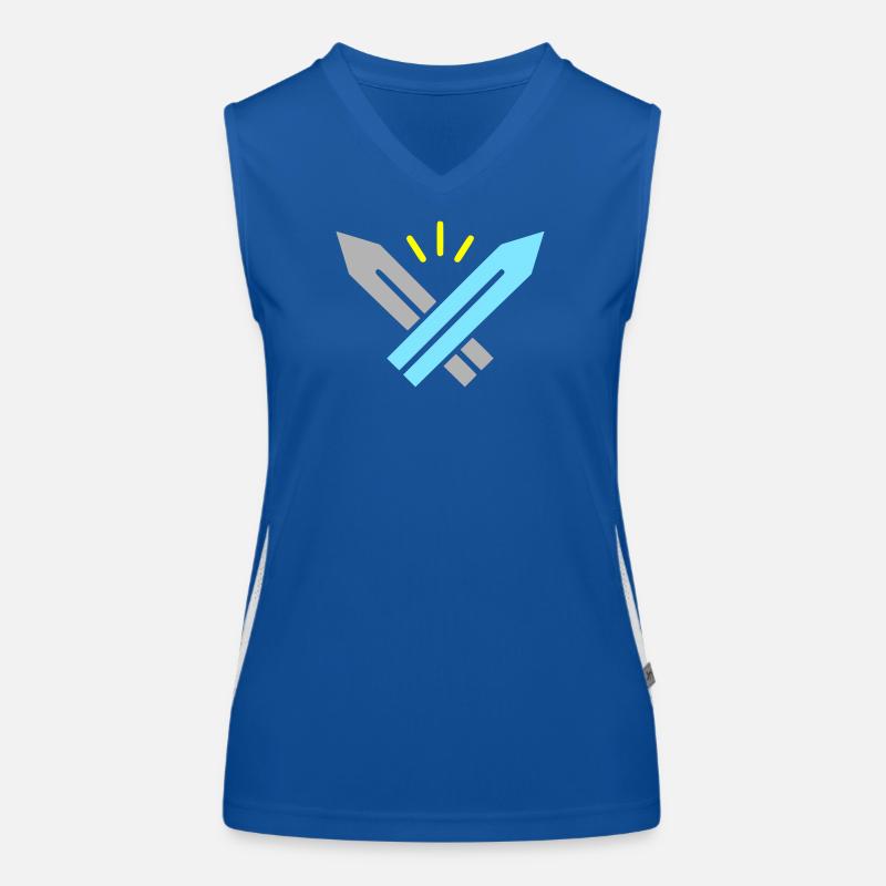 Pixel Swords RPG Gaming Rétro Vector Débardeur respirant contrasté Femme
