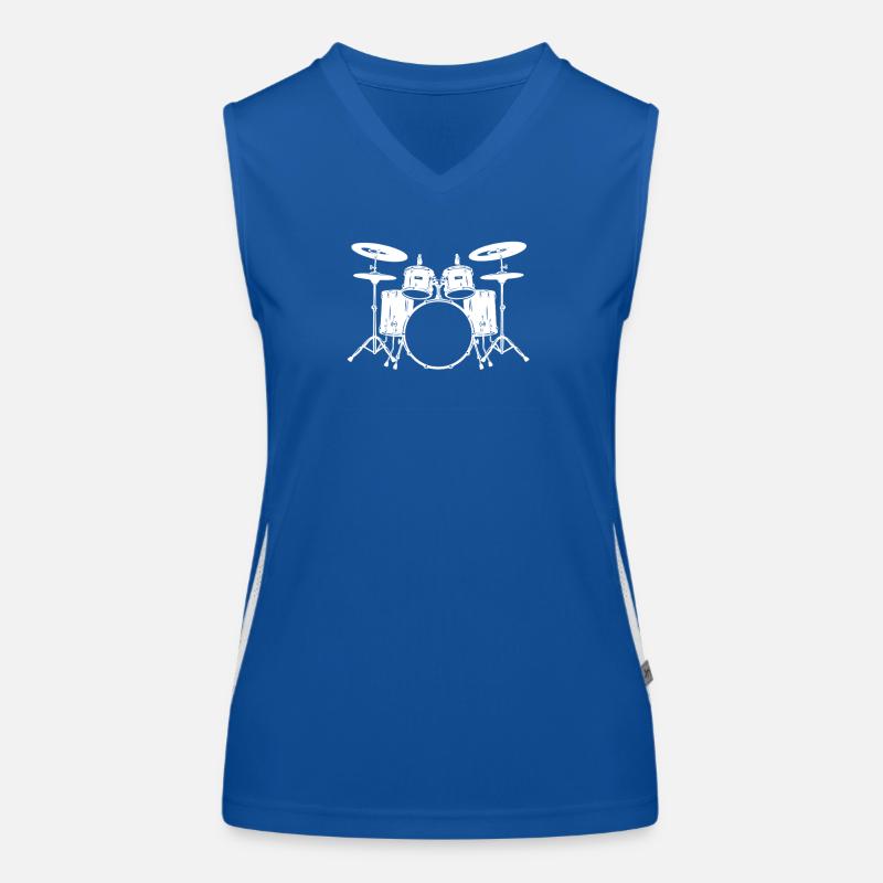 Drum Sketch Women's Functional Contrast Tank Top