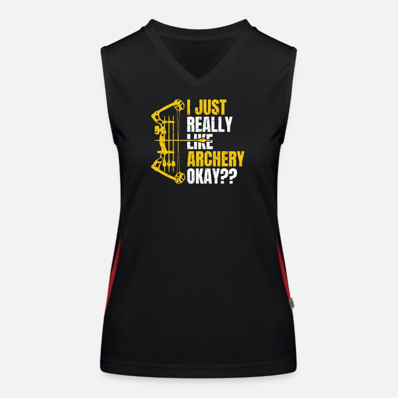 Bogenschießen Funktionelles Kontrast-Tank Top für Frauen