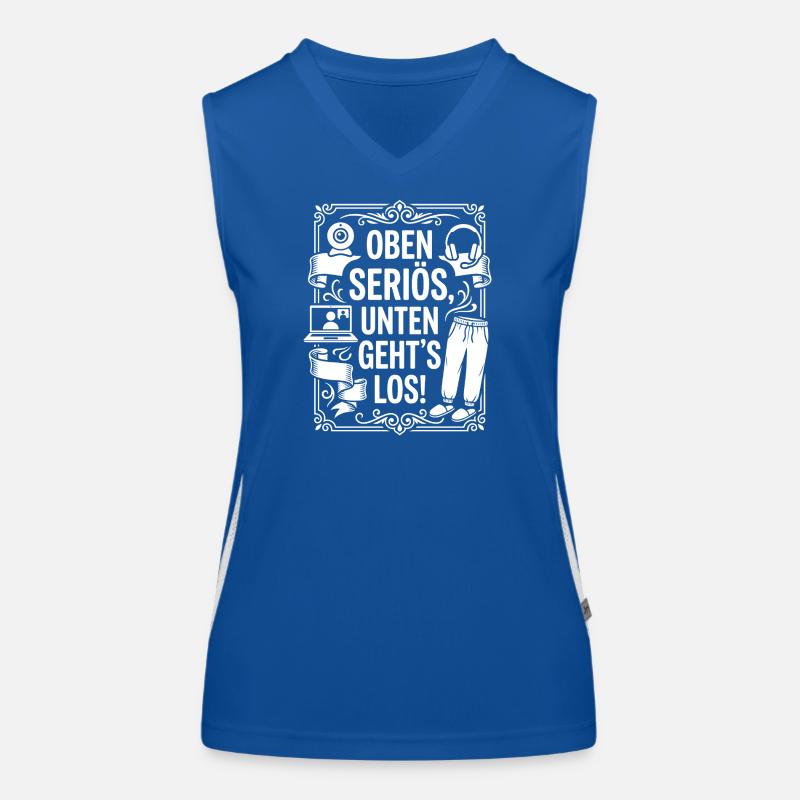 Oben seriös, unten gemütlich Funktionelles Kontrast-Tank Top für Frauen