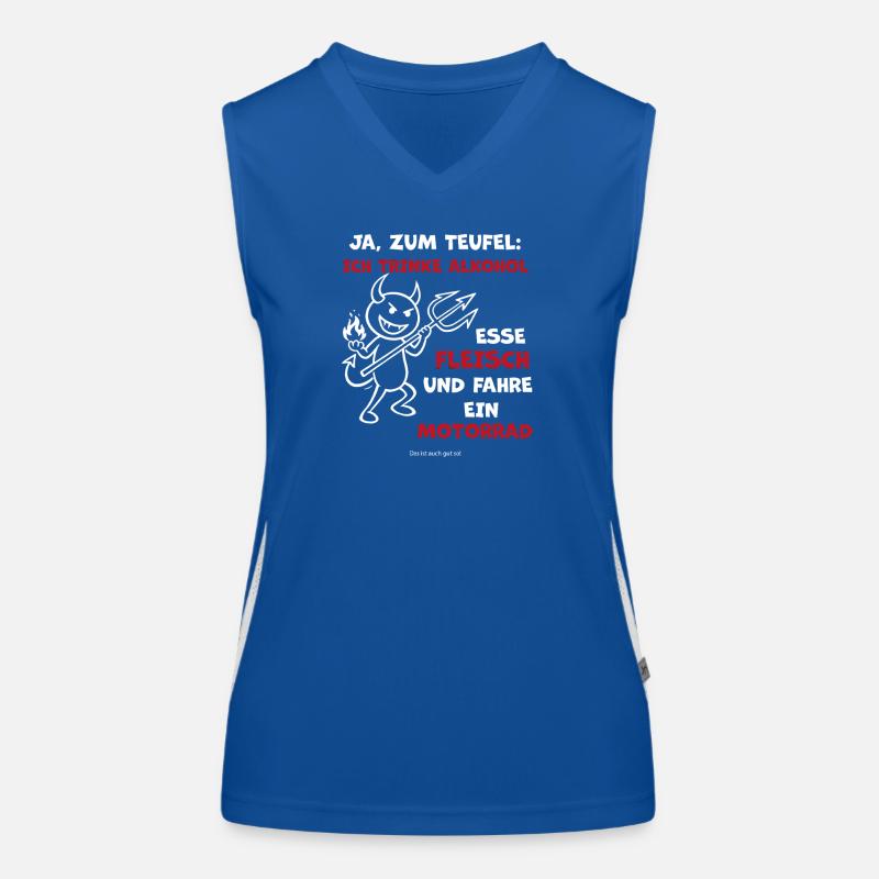Devilish Drinker Motorcycle Women's Functional Contrast Tank Top