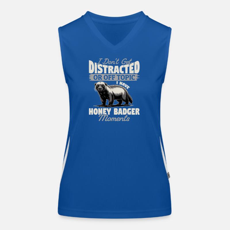 Funny Honey Badger Women's Functional Contrast Tank Top