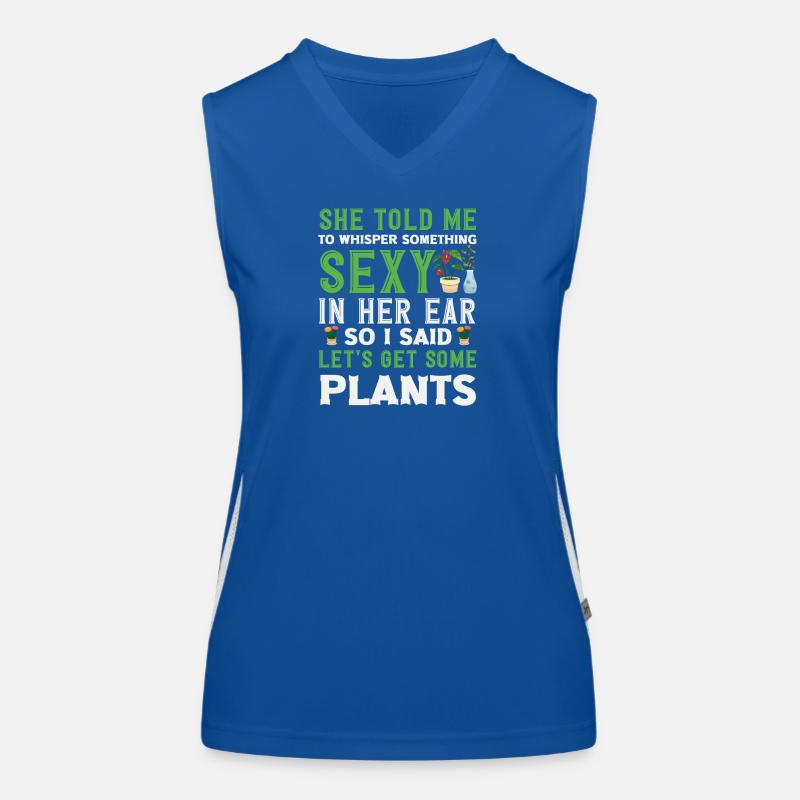 Let's Get Some Plants Funny Plant Lover Women's Functional Contrast Tank Top