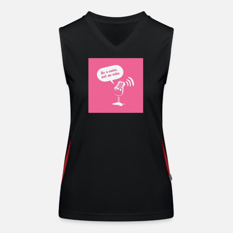 Be a Voice, Not an Echo - Women's Functional Contrast Tank Top - black/red