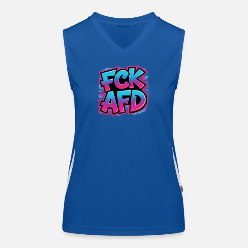 FCK AFD - Antifa Tee Funktionelles Kontrast-Tank Top für Frauen