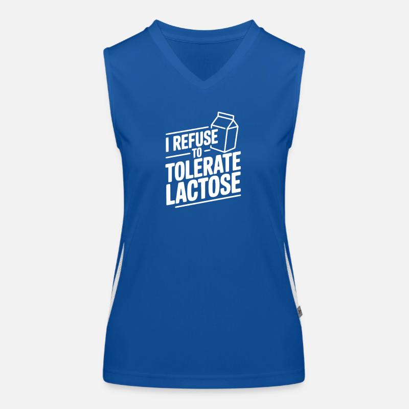 Je refuse de tolérer le lactose Débardeur respirant contrasté Femme