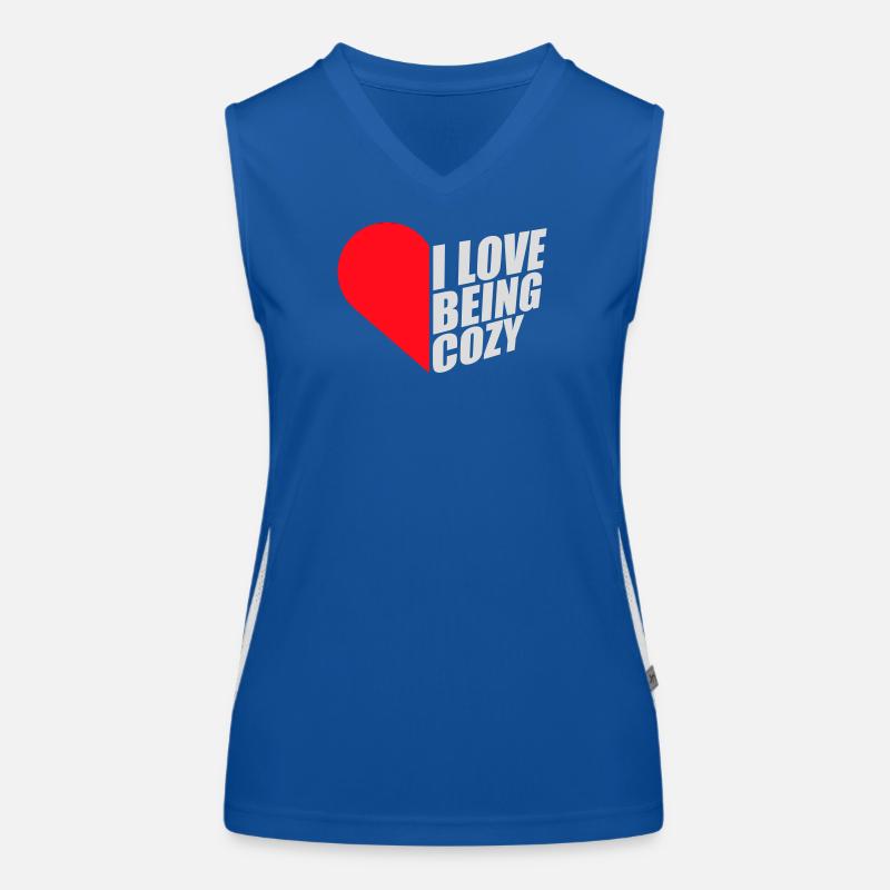 I Love Being Cozy Gemütlichkeit Zuhause Entspannt Funktionelles Kontrast-Tank Top für Frauen