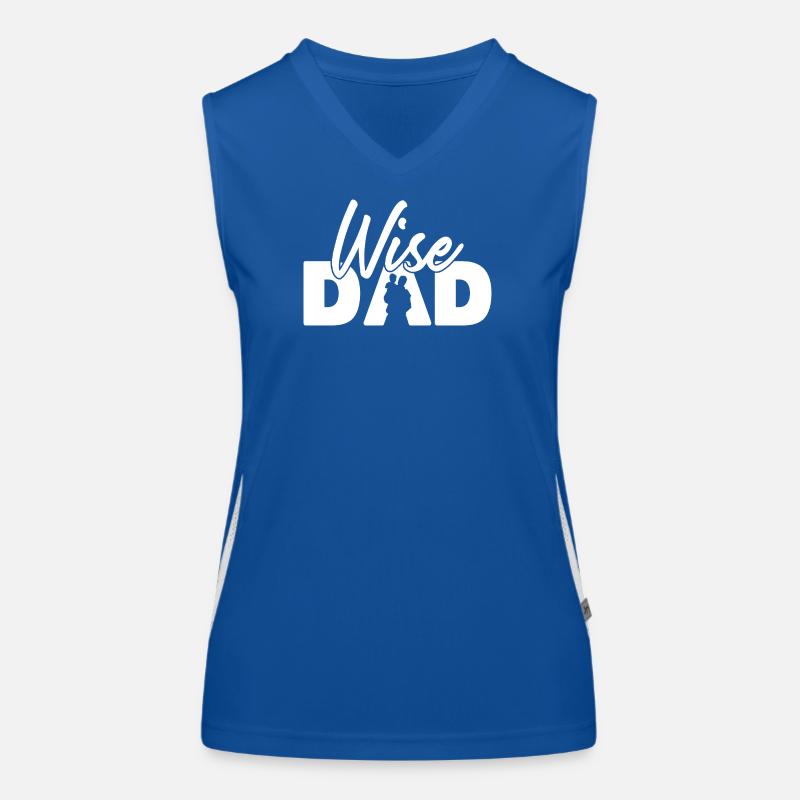 Wise Dad Silhouette Vaterschaft Elternschaft Funktionelles Kontrast-Tank Top für Frauen