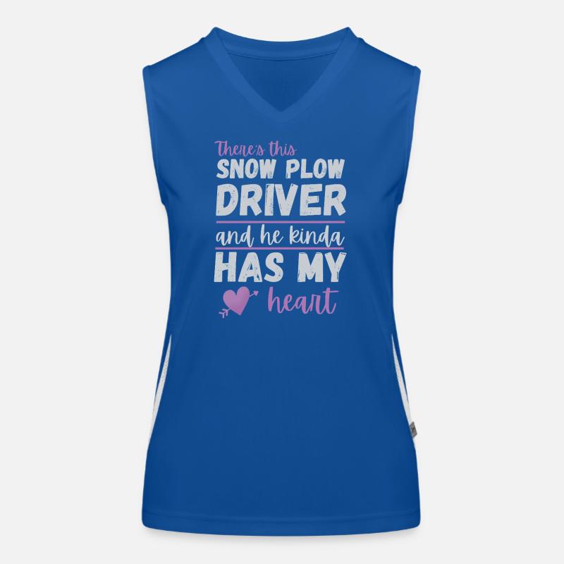 Schneepflugfahrer hat mein Herz – Geschenk romantischer Ehefrau Funktionelles Kontrast-Tank Top für Frauen