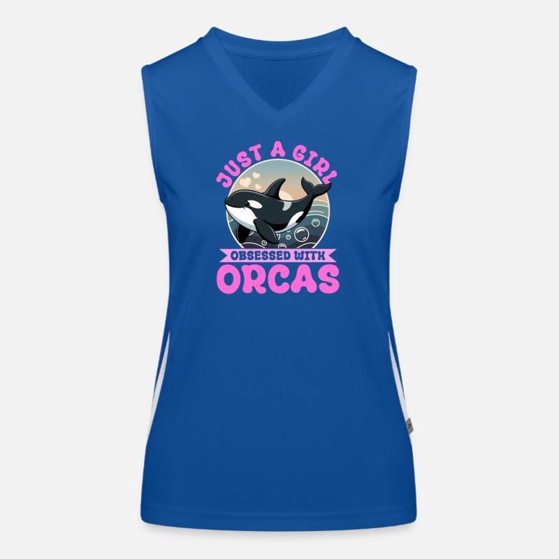 Funny Orca Funktionelles Kontrast-Tank Top für Frauen