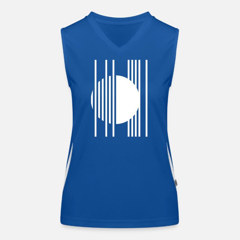 Circular Orbit Stripes Women's Functional Contrast Tank Top