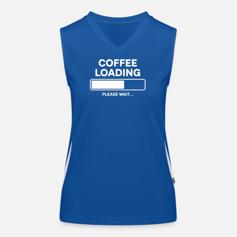 Coffee Loading Please Wait Women's Functional Contrast Tank Top