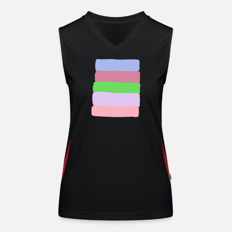 Pastel Stripe Stack Women's Functional Contrast Tank Top