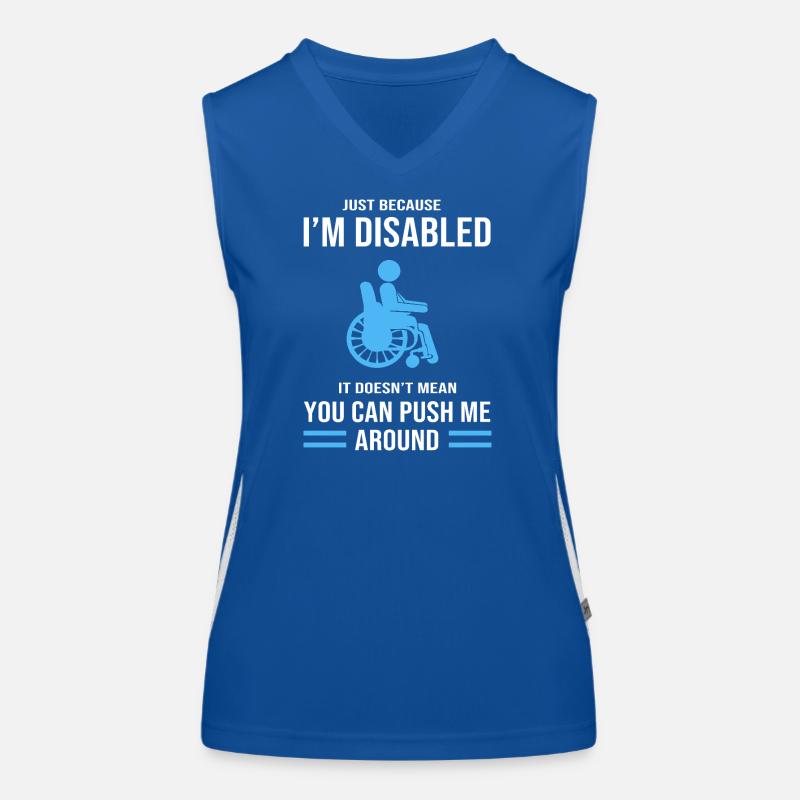 Rollstuhl Funktionelles Kontrast-Tank Top für Frauen