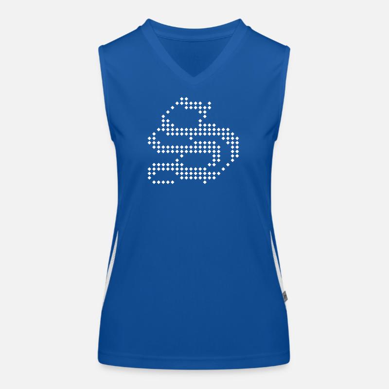S-Buchstabe-Punktwellen-Abstraktes Muster Funktionelles Kontrast-Tank Top für Frauen