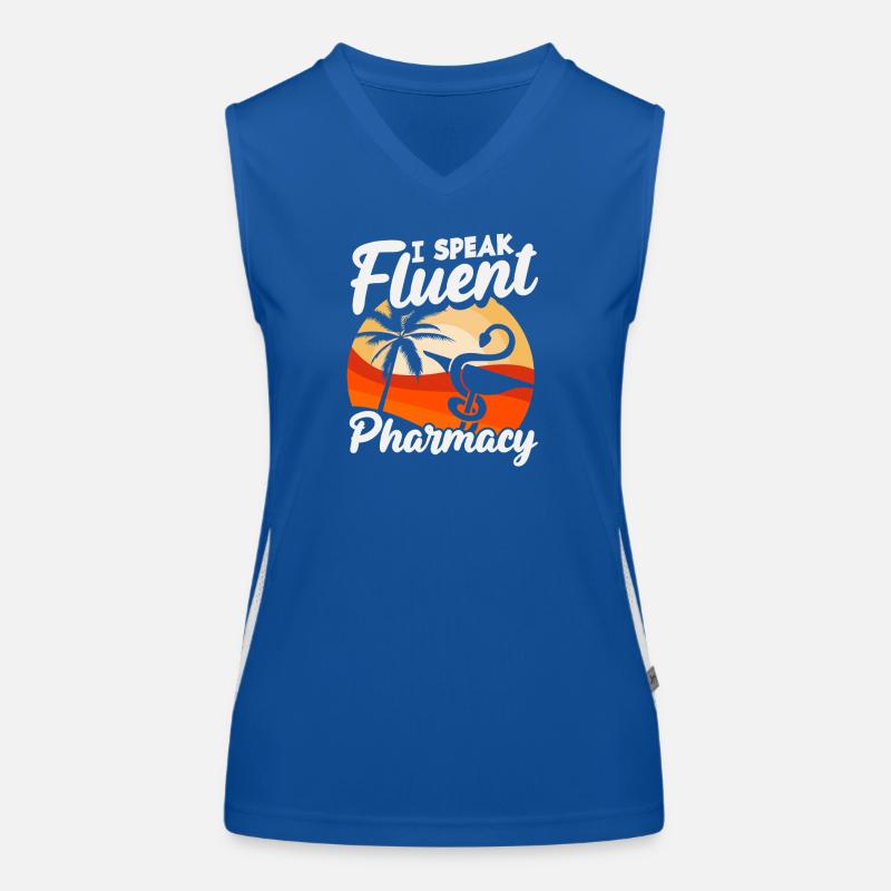 Pharmacists Speak Fluently Pharmacy Technician Women's Functional Contrast Tank Top