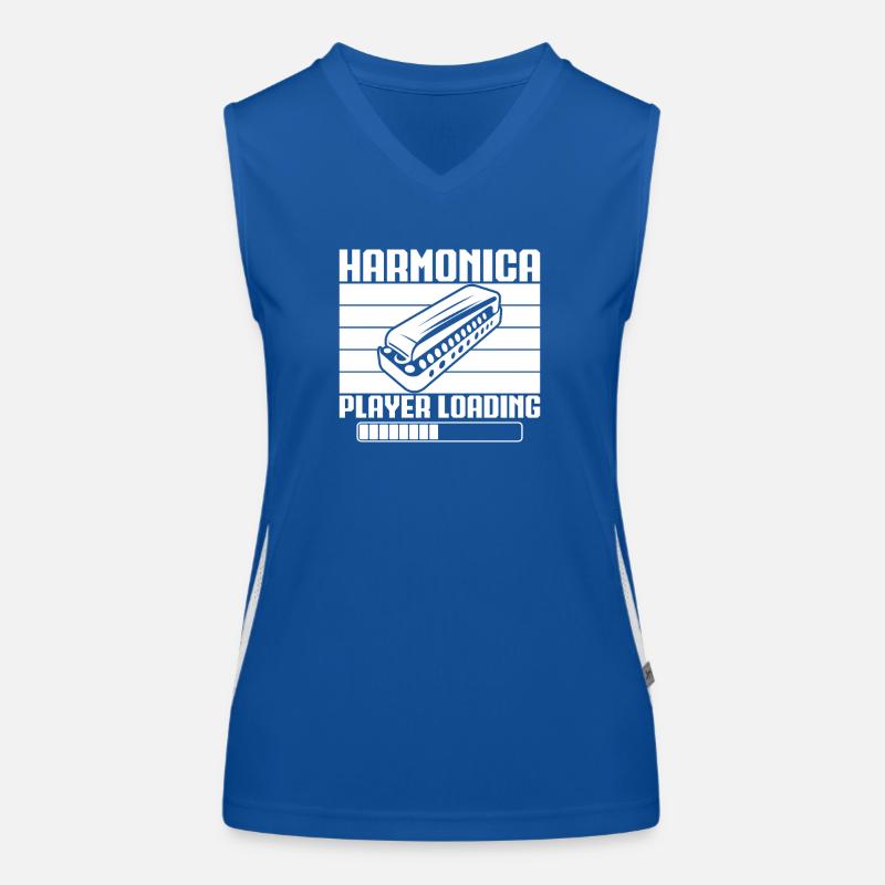 Harmonica Musican Player Loading Harmonica Funktionelles Kontrast-Tank Top für Frauen